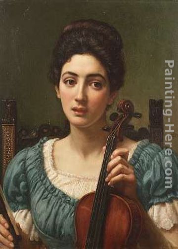 The Violinist painting - Edward John Poynter The Violinist art painting